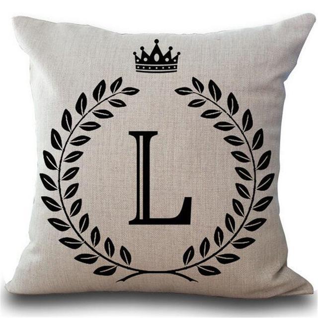 Personalized Alphabet Pillow Cover