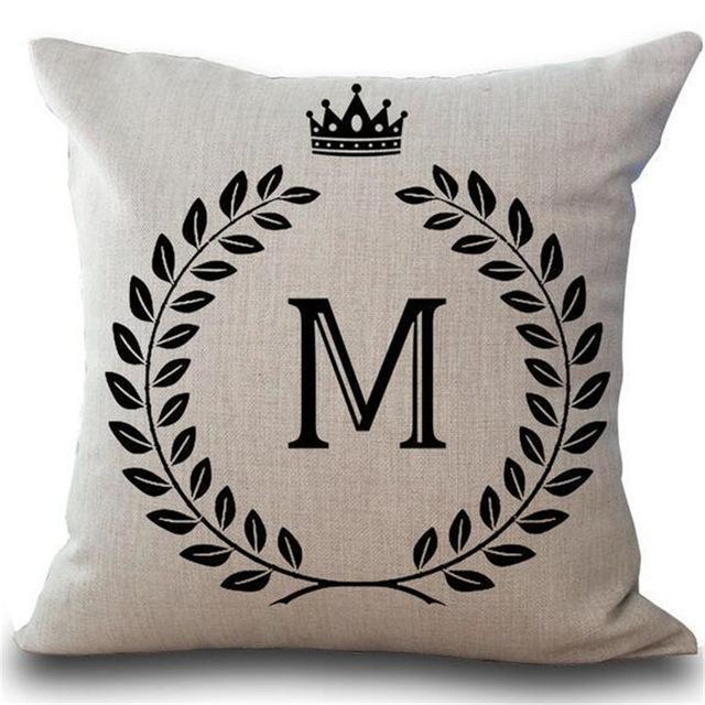 Personalized Alphabet Pillow Cover