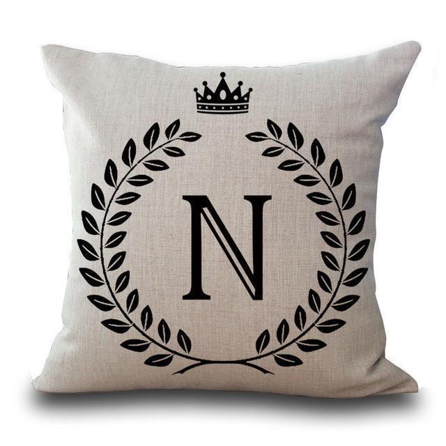 Personalized Alphabet Pillow Cover