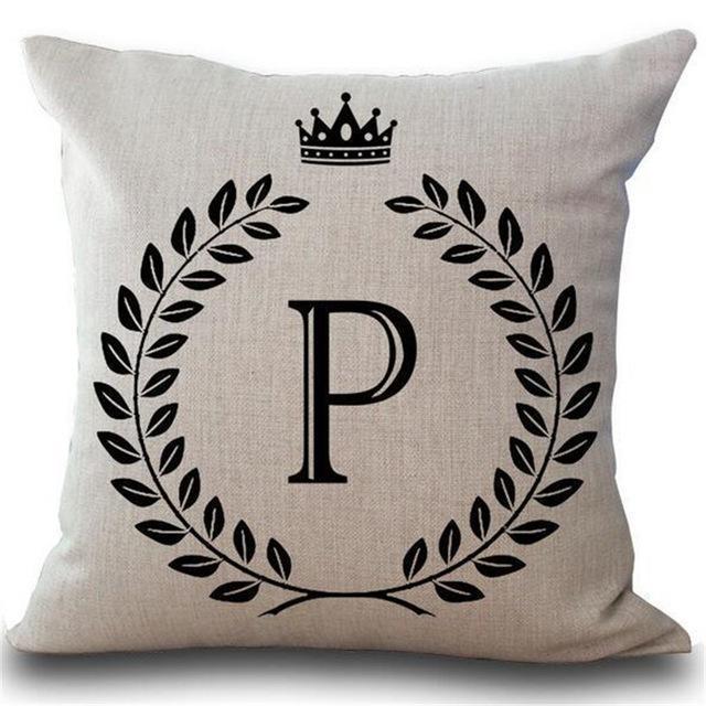 Personalized Alphabet Pillow Cover