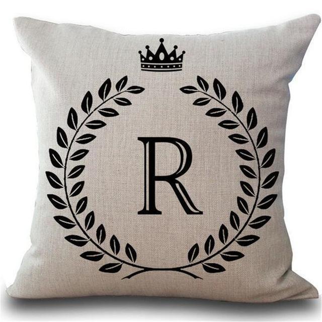 Personalized Alphabet Pillow Cover