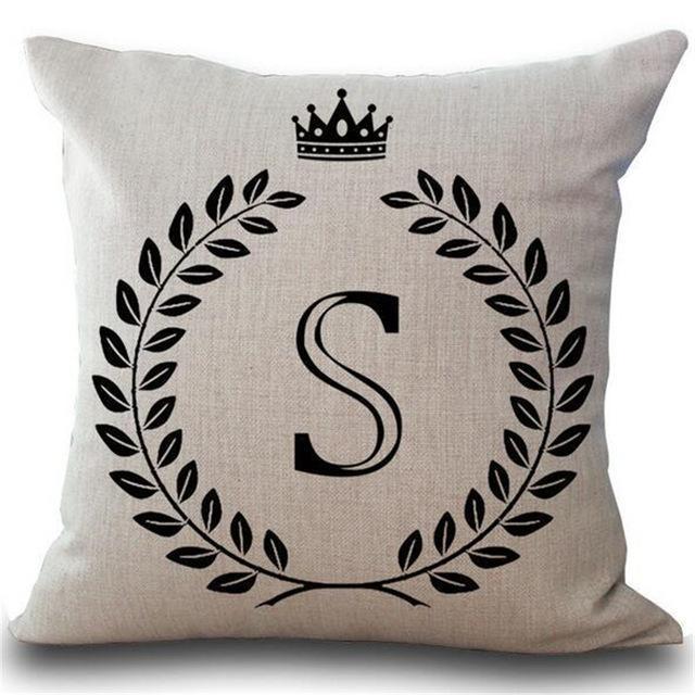 Personalized Alphabet Pillow Cover