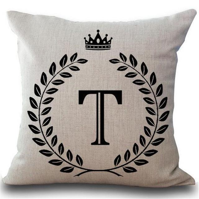 Personalized Alphabet Pillow Cover