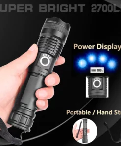 LED Rechargeable Tactical Laser Flashlight 90000 High Lumens