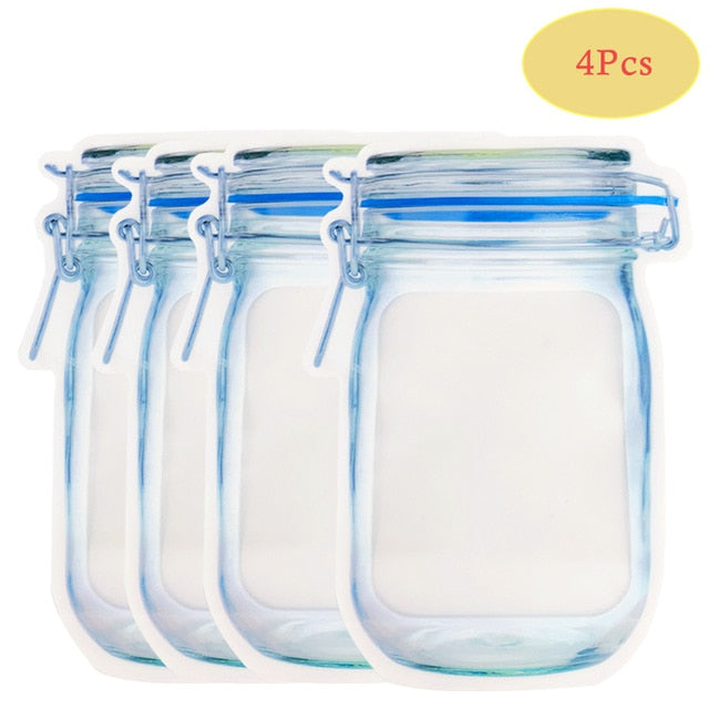 Reusable Mason Bottle Ziplock Bags