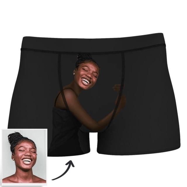 Custom Girlfriend Hugs Boxer Shorts Christmas Gifts