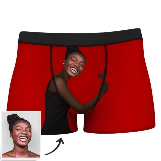 Custom Girlfriend Hugs Boxer Shorts Christmas Gifts