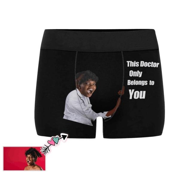 Custom Girlfriend Hugs Boxer Shorts Christmas Gifts