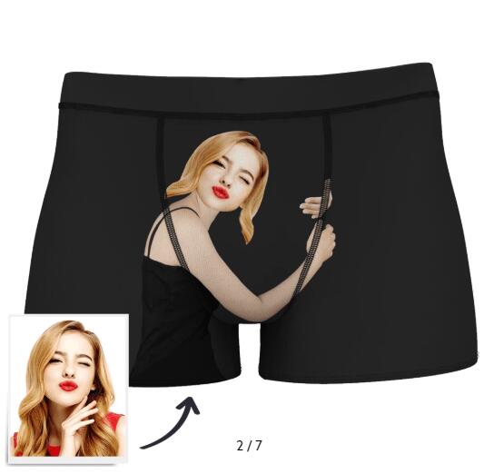 Custom Girlfriend Hugs Boxer Shorts Christmas Gifts