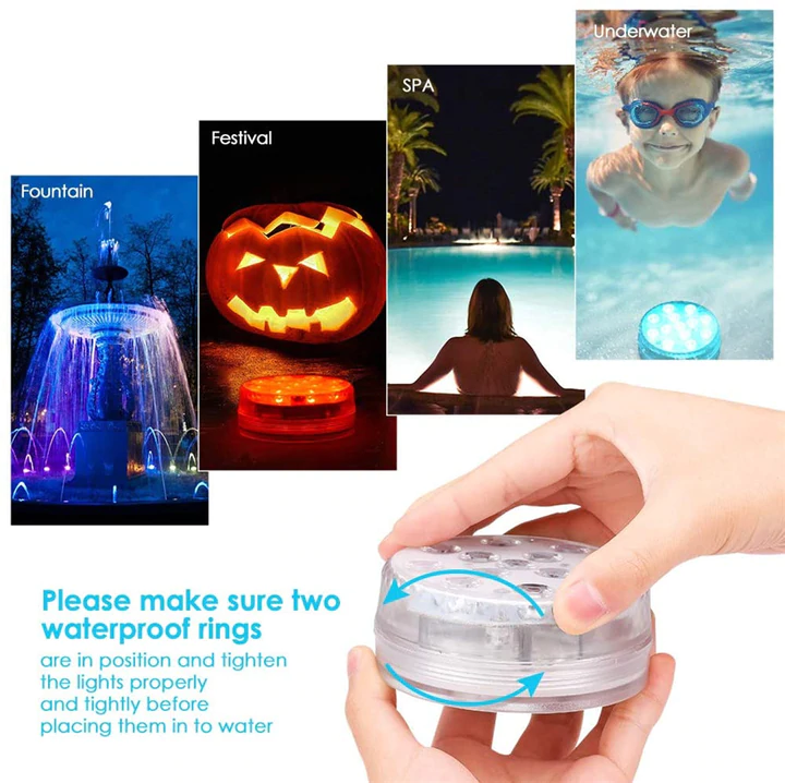 16 Colors Submersible Led Pool Light Remote Control