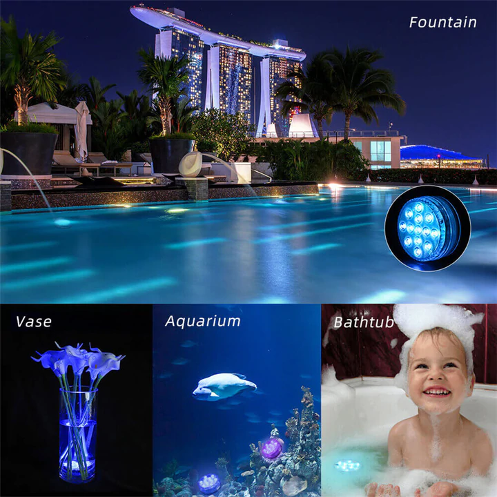 16 Colors Submersible Led Pool Light Remote Control