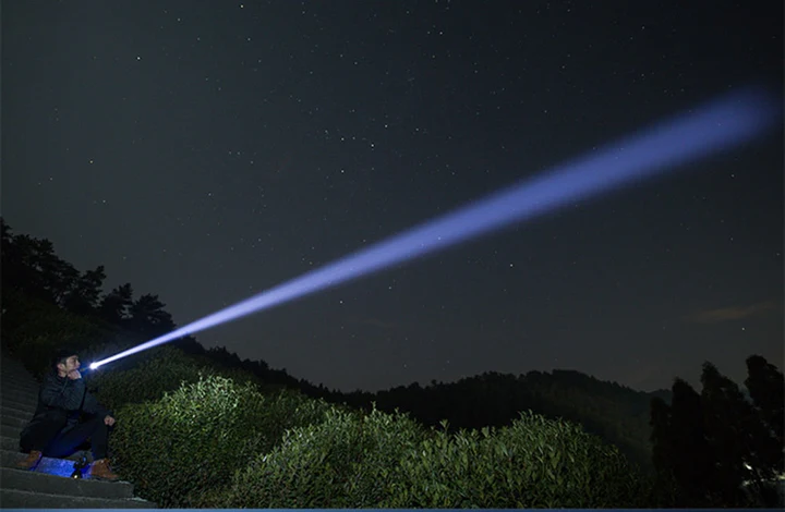 LED Rechargeable Tactical Laser Flashlight 90000 High Lumens