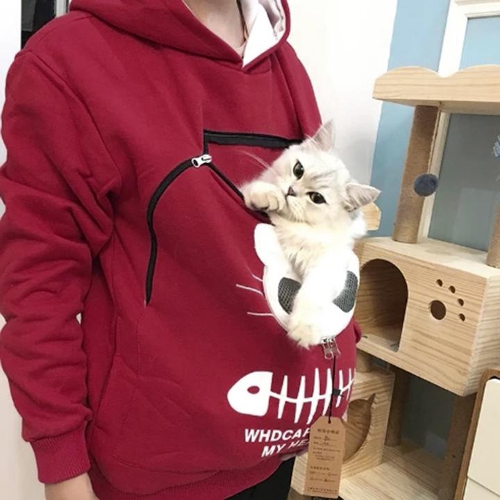 Cat Lovers Hoodie Cuddle Pouch