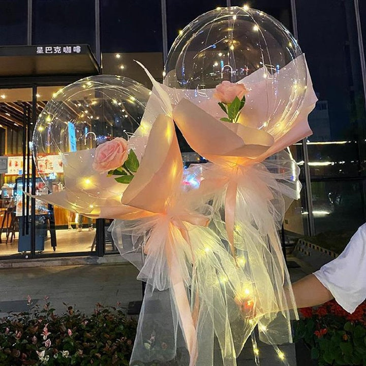 LED Luminous Balloon Rose Bouquet