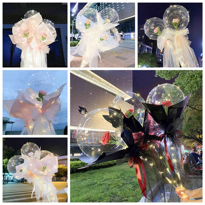 LED Luminous Balloon Rose Bouquet