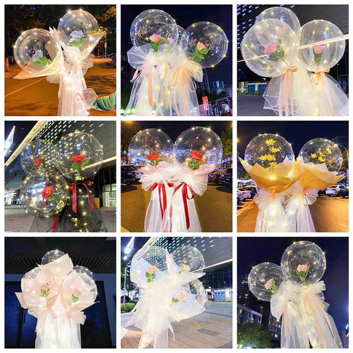 LED Luminous Balloon Rose Bouquet