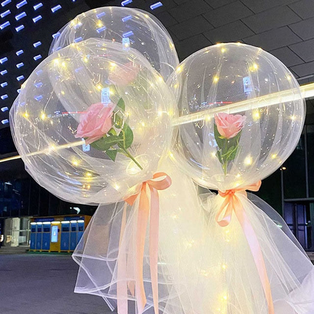 LED Luminous Balloon Rose Bouquet