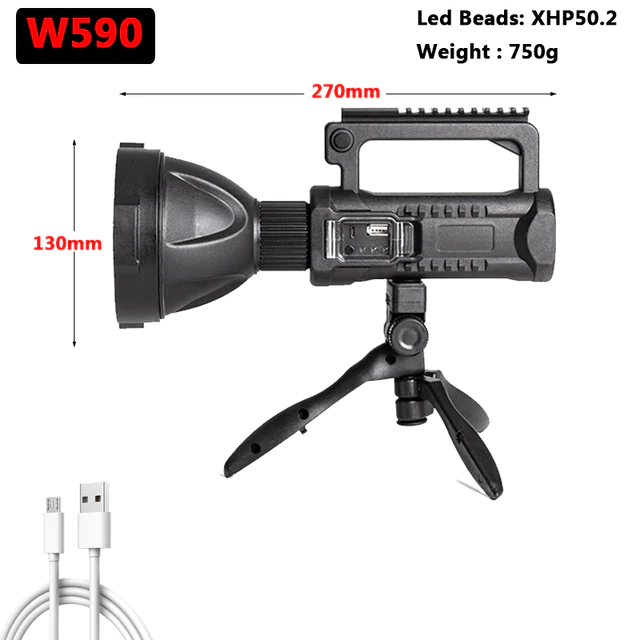 Rechargeable Handheld Spotlight Flashlight