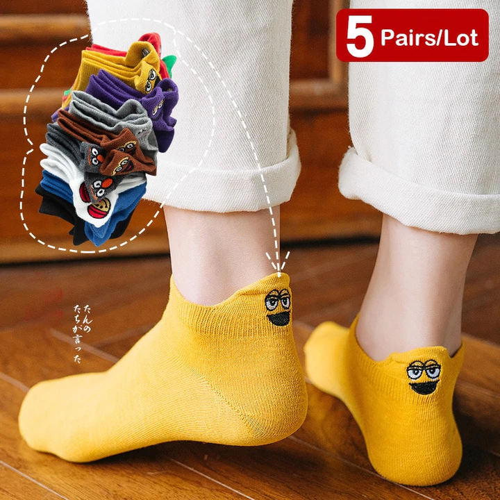 Embroidered Cartoon Women Socks