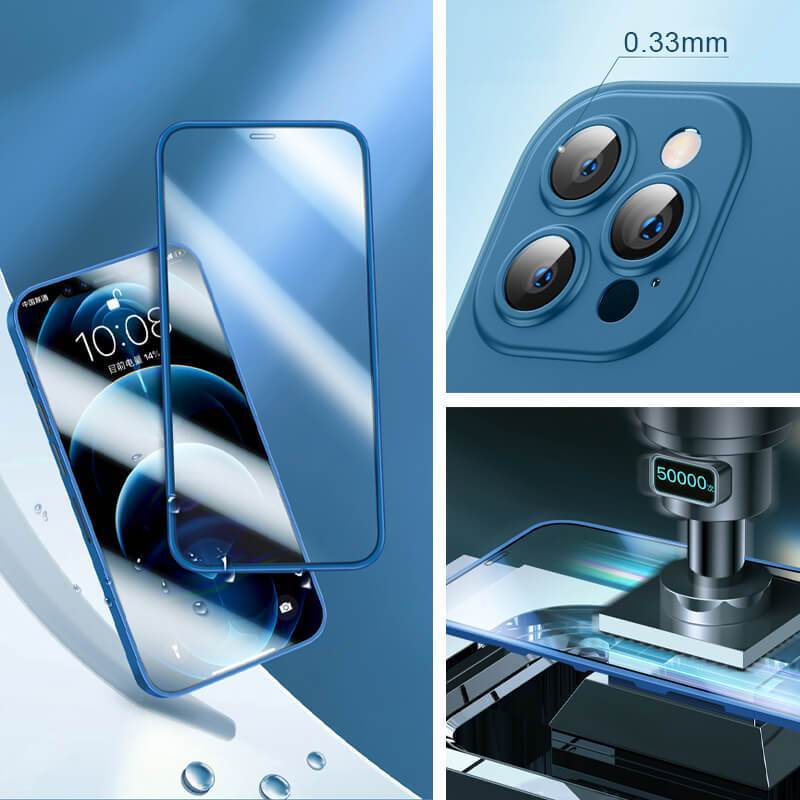 Upgraded Tempered Glass Lens Protective Case for iPhone