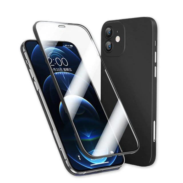 Upgraded Tempered Glass Lens Protective Case for iPhone