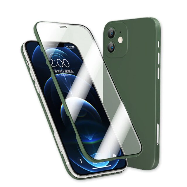 Upgraded Tempered Glass Lens Protective Case for iPhone