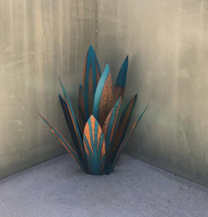 Hand Made Painted Metal Century Plant