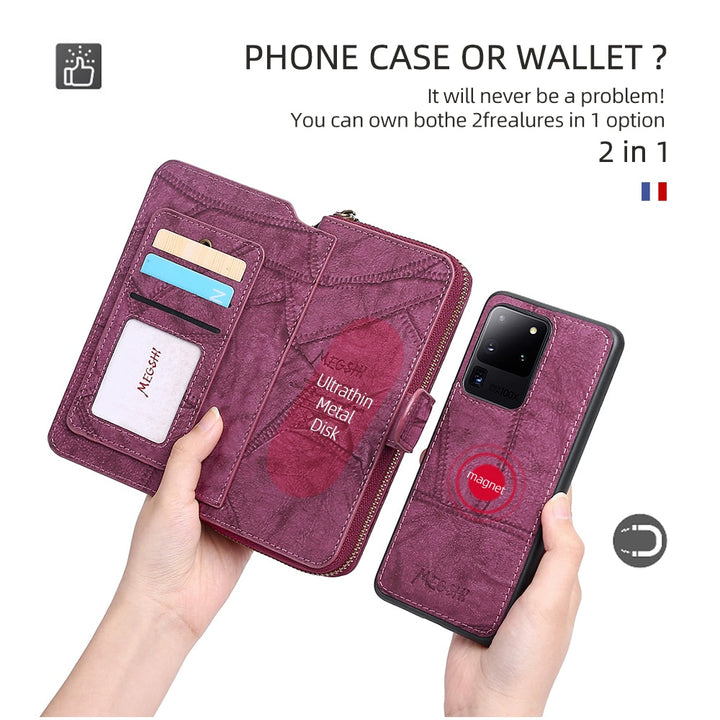 Phone Leather Wallet Case For Samsung