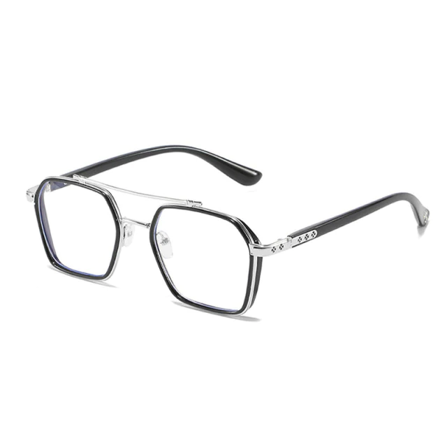 Double Beam Slim Retro PC Frame Optical Glass