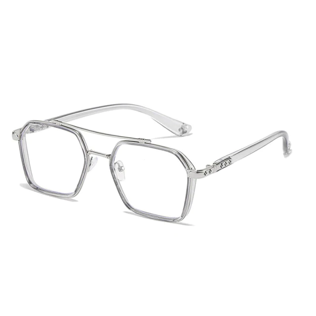 Double Beam Slim Retro PC Frame Optical Glass