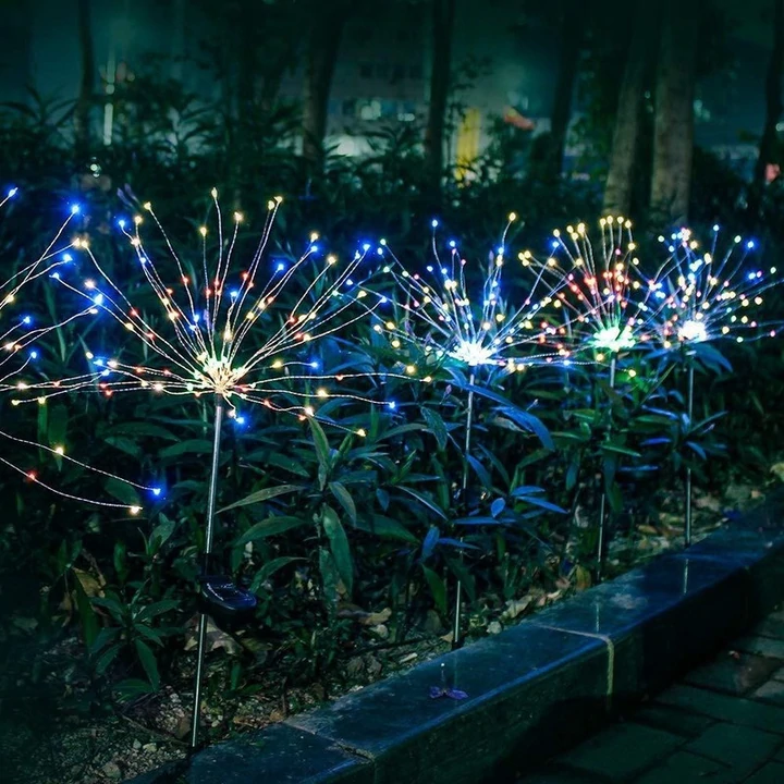 Waterproof Solar Garden Fireworks Lamp