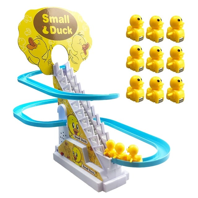 Electric Music Duck Climbing Stairs Toy