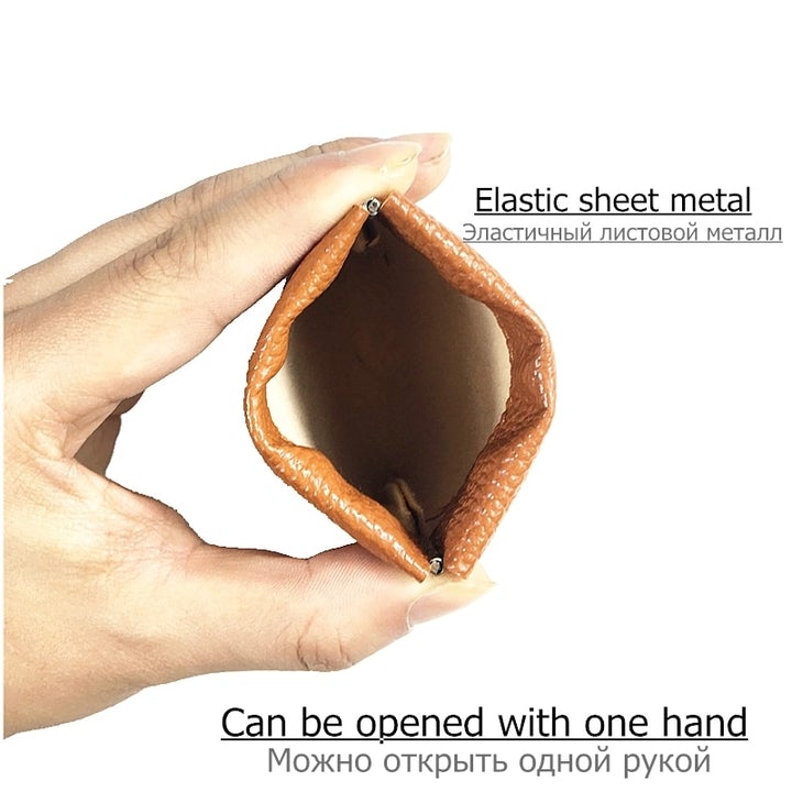 Snap Closure Leather Organizer Pouch