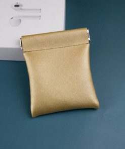 Snap Closure Leather Organizer Pouch