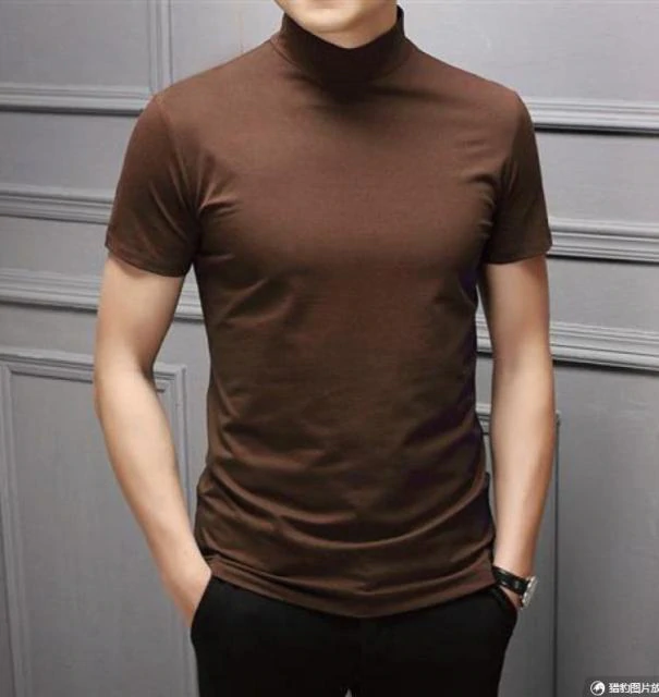 Men's High Neck Slim Fit T Shirt