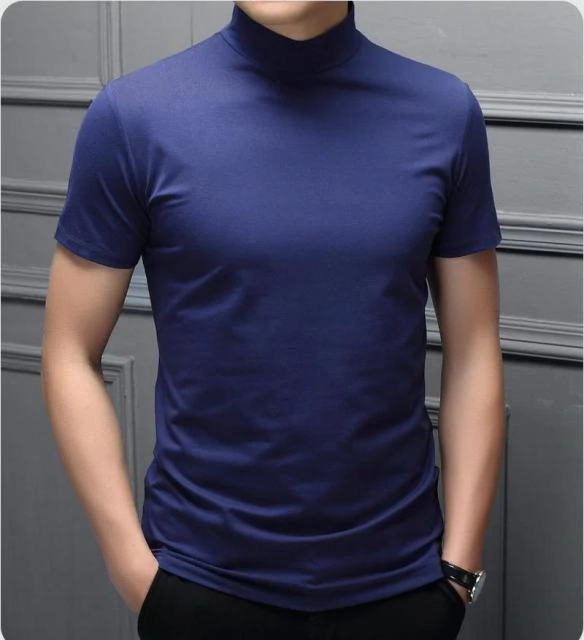 Men's High Neck Slim Fit T Shirt