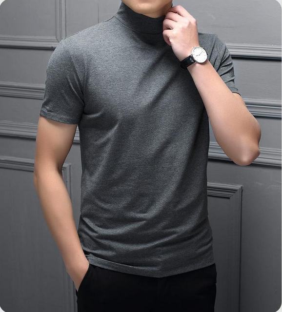 Men's High Neck Slim Fit T Shirt