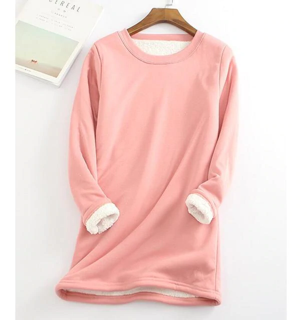 Casual Cotton Round Neck Solid Sweatshirt