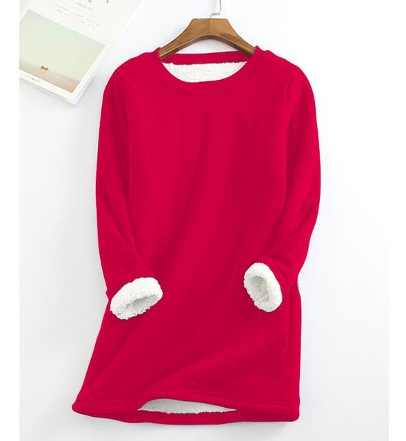 Casual Cotton Round Neck Solid Sweatshirt