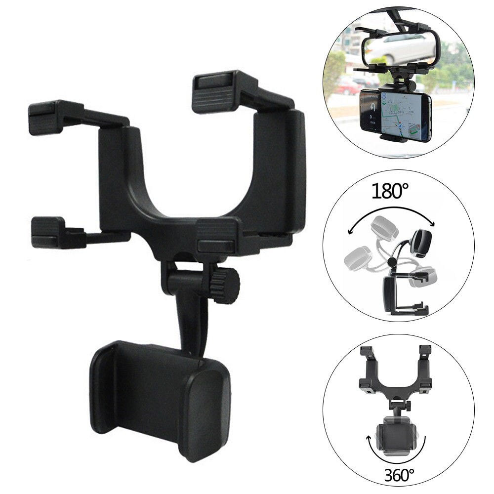 Rear View Mirror Cell Phone Holder Mount