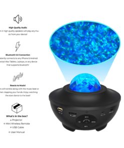 Remote Controlled Bluetooth Music Starry Galaxy Projector Light