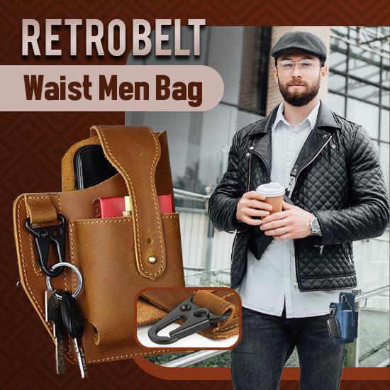 Retro Belt Waist Men Bag