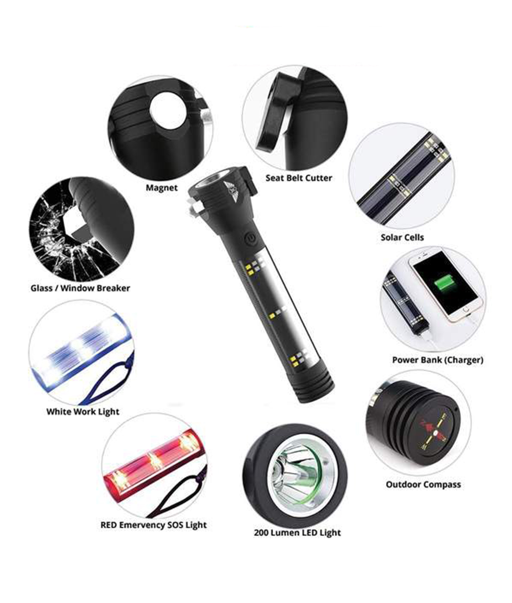 Roadside HERO 9 in 1 Multi-Function Flashlight