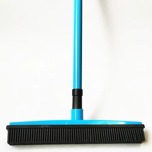 Rubber Broom Brush With Squeegee For Hair, Dust & Spills