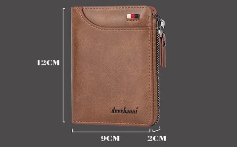 Large Capacity Waterproof RFID Blocking Leather Wallet