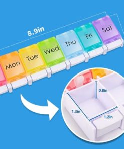 Rainbow Weekly Pill Organizer