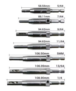 Self-Centering Hinge Drill Bits