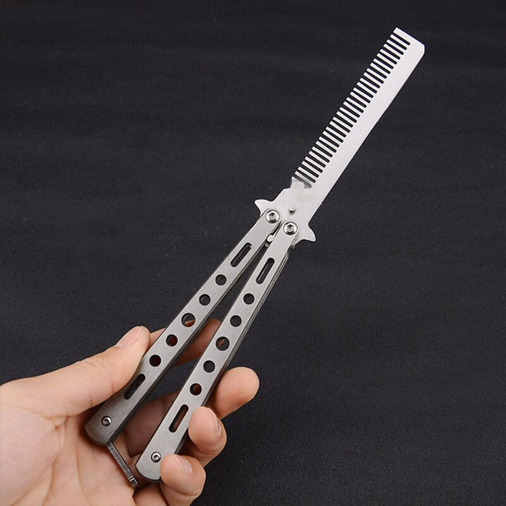 Stainless Steel Butterfly Knife Comb Trainer