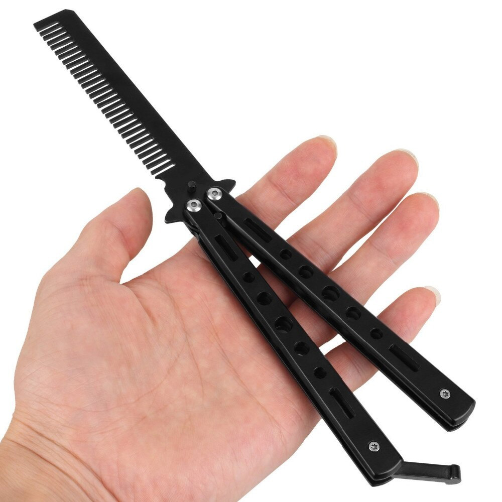 Stainless Steel Butterfly Knife Comb Trainer