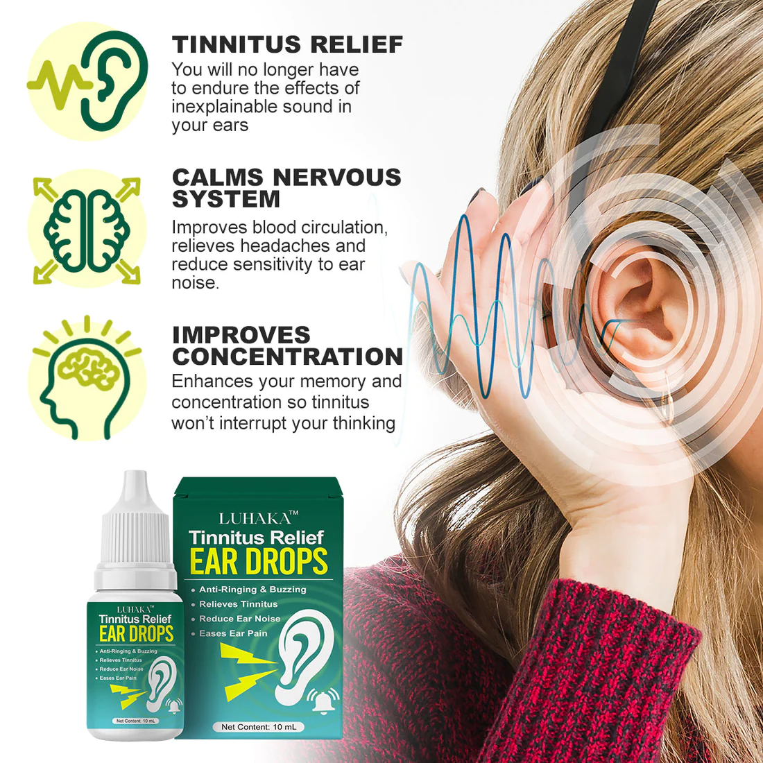 Luhaka Tinnitus Relief Ear Drops